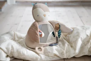 Kids Sebra Interior Cuddly Toys | Baby Toys>Activity toy, Blinky the owl, maple beige – Sebra