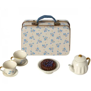 Kids Maileg Doll Accessories>Afternoon Tea Set, Mouse Blue madelaine –