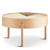 Woud Tables>Arc Coffee Table (66 cm), White Pigmented Lacquered Oak –