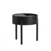 Woud Tables>Arc Side Table (42 cm), Black Painted Ash –
