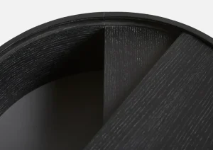 Woud Tables>Arc Side Table (42 cm), Black Painted Ash –