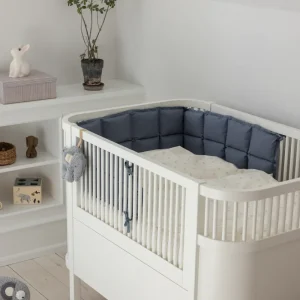 Kids Sebra Interior Bed Bumpers>Baby bumper, Kapok Forest lake blue S – Sebra
