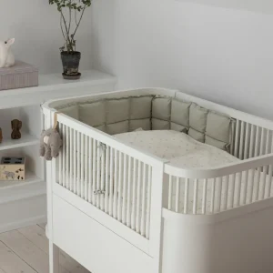 Kids Sebra Interior Bed Bumpers>Baby bumper, Kapok Mist green S – Sebra