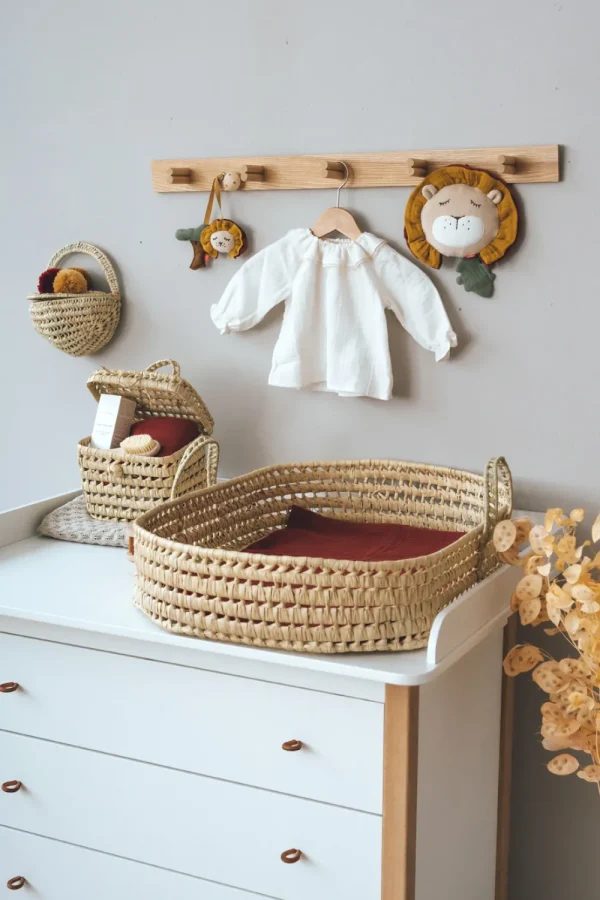 Kids Kikadu Changing Pad | Kids Furniture>Baby Changing Basket Palm Leaf –