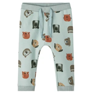 Kids/BOY Name It Baby Boy>Baby Pants Animals, Iceberg Green –