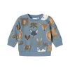 Kids/BOY Name It Baby Boy>Baby Sweatshirt Animals, Blue –
