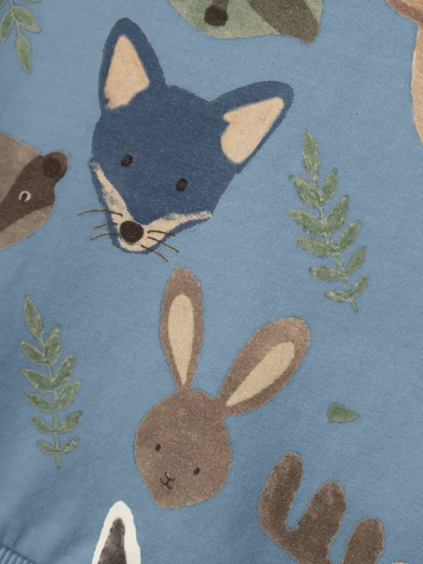Kids/BOY Name It Baby Boy>Baby Sweatshirt Animals, Blue –