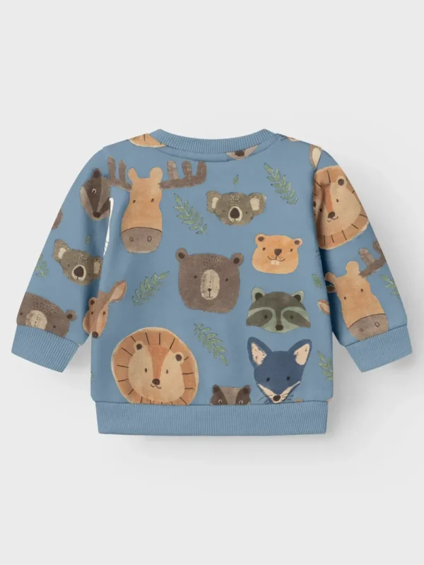 Kids/BOY Name It Baby Boy>Baby Sweatshirt Animals, Blue –