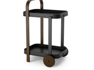 Nordichaus Tables | Storage Shelves>Bar trolley 80 x 53 cm, Brown/Black