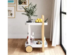 Nordichaus Tables | Storage Shelves>Bar trolley 80 x 53 cm, Nature/White