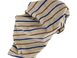 OYOY Textiles | Bathroom Textiles>Bath towel Raita 70 x 140 cm, beige / blue / brown –