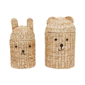 Kids OYOY Mini Storage>Bear & Rabbit Storage Baskets, Set of 2 –