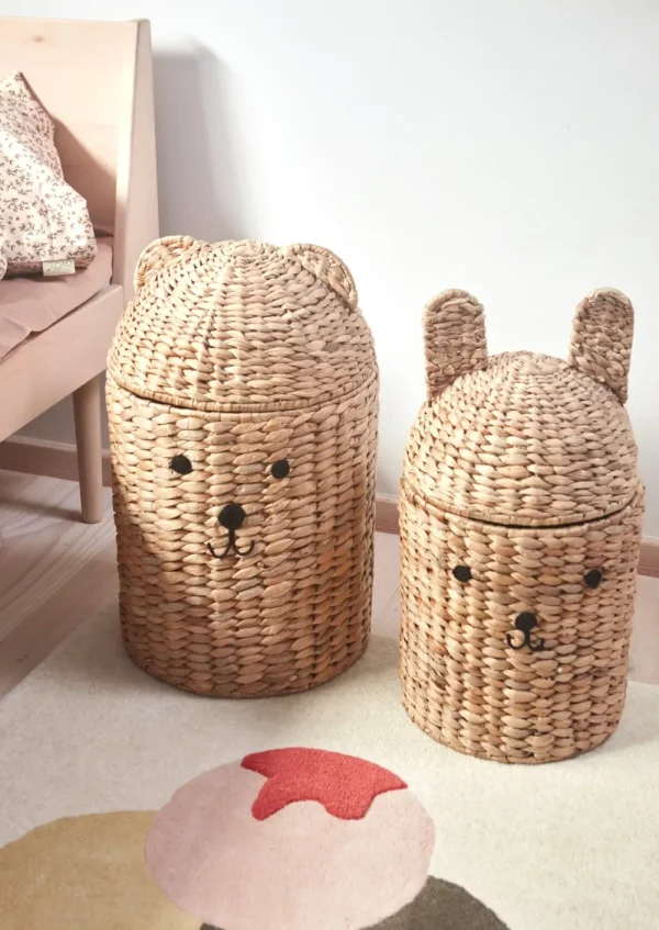 Kids OYOY Mini Storage>Bear & Rabbit Storage Baskets, Set of 2 –