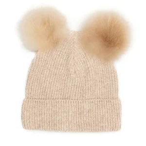 Kids/BOY Huttelihut Boy 2-8Y>Big Plys w. Alpaca Pompoms Sand –