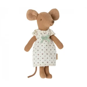 Kids Maileg Doll Accessories>Big sister mouse in matchbox, Brown –