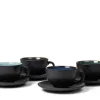 Bitz Kitchen>coffee cup 24 cl 4 pieces, black / blue mix