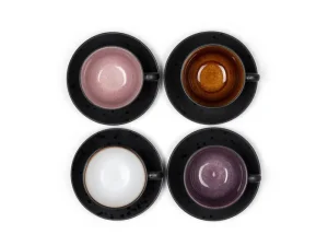 Bitz Kitchen>coffee cup 24 cl 4 pieces, black / rose mix