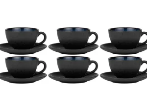 Bitz Kitchen>coffee cup 0.24 l 6 pieces, black / dark blue