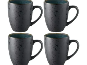Bitz Kitchen>coffee cup 0.3 l, 4 pieces, black / green