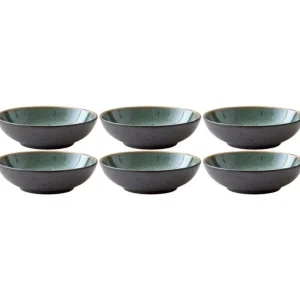 Bitz Kitchen>pasta plates 6 pieces, green black
