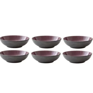 Bitz Kitchen>pasta plates 6 pieces, purple black