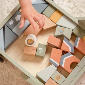 Kids Little Dutch Wooden Toys>Block Trolley Little Farm –