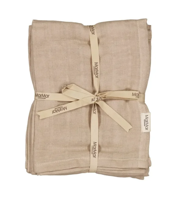 Kids Marmar Copenhagen Muslin Cloths & Swaddles>Bonded Muslin Cloths 2-pack, Grey Sand – Marmar