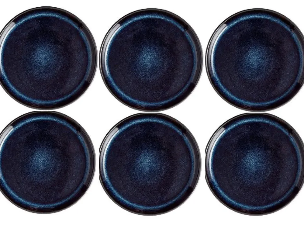 breakfast_and_dessert_pla_0-1.webp Bitz Kitchen>Breakfast and dessert plates 6 pieces, dark blue / black –