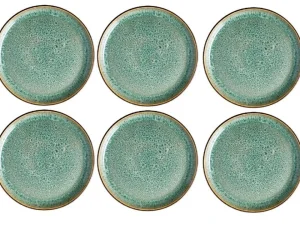 Bitz Kitchen>Breakfast and dessert plates 6 pieces, green / black –