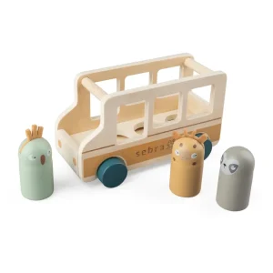 Kids Sebra Interior Wooden Toys | Cars And Road Ways>Bus Wildlife – Sebra