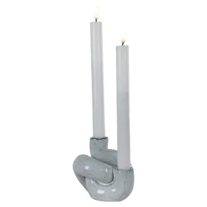 House Nordic Ceramics And Vases | Candle And Holders>Candleholder Ceramic Mottled White –