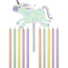Kids Nordichaus Birthday / Party>Candles Unicorn & Rainbow 10cm – 11 pieces