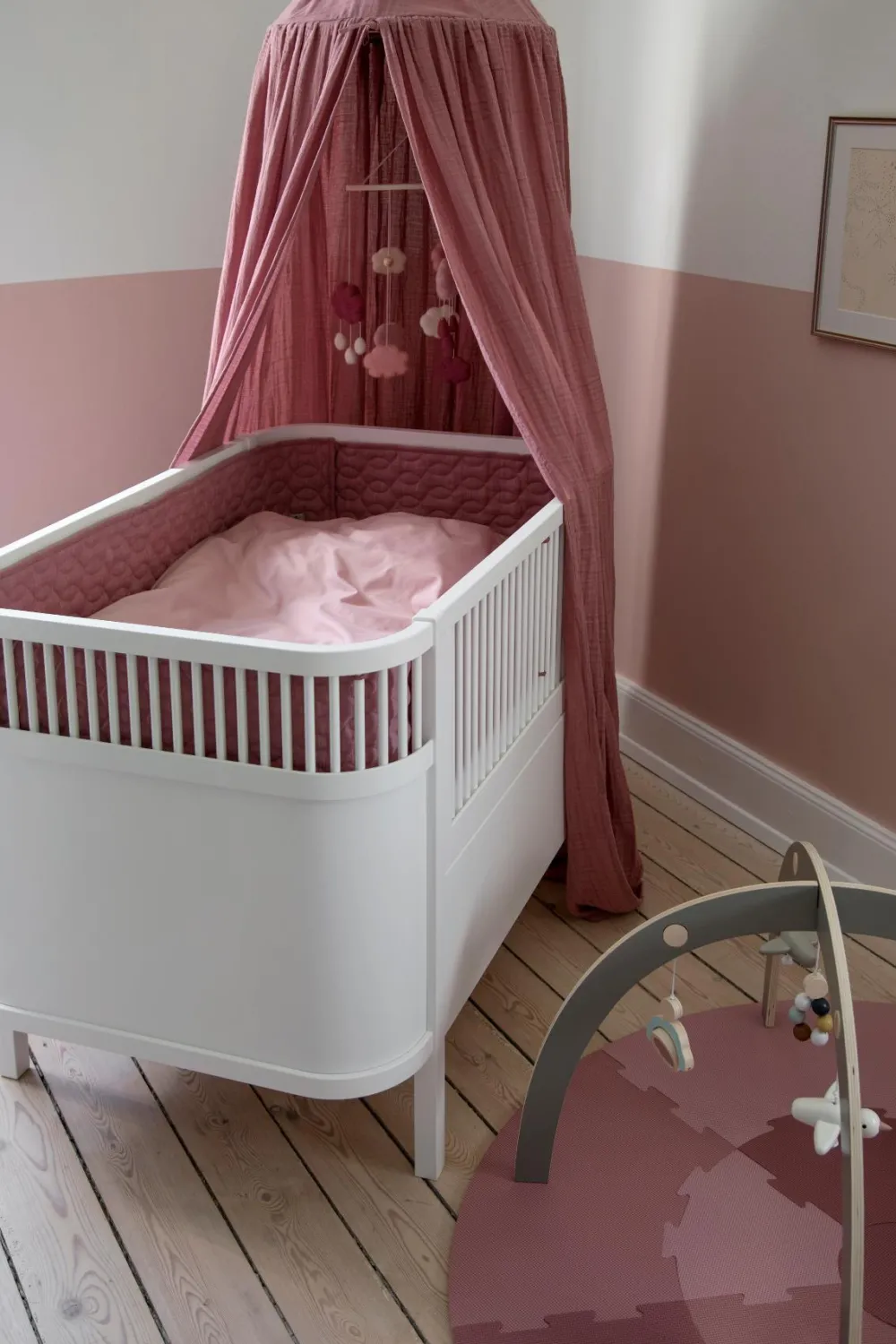 canopy_blossom_pink__sebr_3.webp Kids Sebra Interior Bed Canopies>Canopy, blossom pink – Sebra