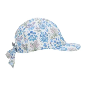 Kids Huttelihut Baby Girl>Cap in Liberty Fabric, Soft Chambray –