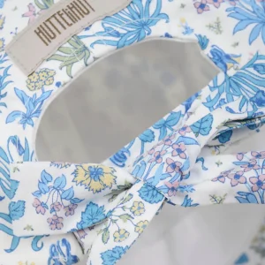Kids Huttelihut Baby Girl>Cap in Liberty Fabric, Soft Chambray –