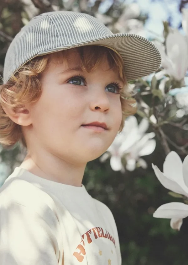 Kids/BOY Huttelihut Boy 2-8Y | Baby Girl>Cap Woven Stripe, Desert Sage –