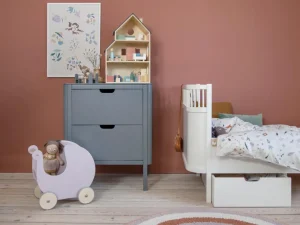 Kids Sebra Interior Kids Furniture>Changing Table, Drawers, classic grey – Sebra