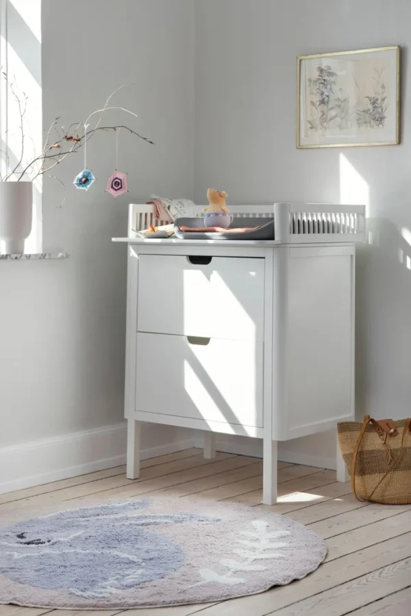 Kids Sebra Interior Kids Furniture>Changing table, drawers, white – Sebra
