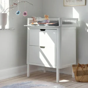 Kids Sebra Interior Kids Furniture>Changing table, drawers, white – Sebra
