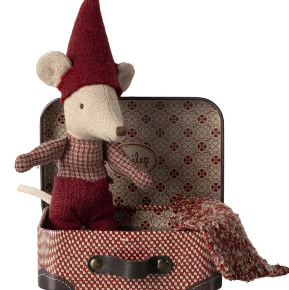 christmas_mouse_baby_in_s_1.webp Kids Maileg Doll Accessories | Christmas Toys>Christmas mouse, Baby in suitcase –