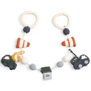 Kids Sebra Interior Baby Toys>Crochet pram chain, Busy Builders – Sebra