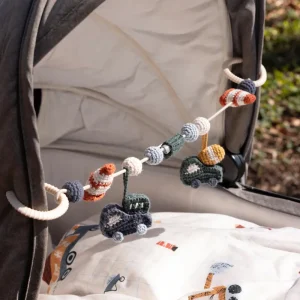 Kids Sebra Interior Baby Toys>Crochet pram chain, Busy Builders – Sebra