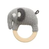 Kids Sebra Interior Wooden Toys | Baby Toys>Crochet rattle, Fanto the elephant, classic grey – Sebra