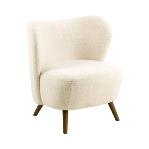 AC Design Furniture Stools And Chairs>Crosby Armchair wood/textile, cream – AC Design
