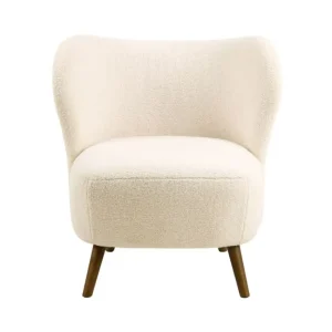 AC Design Furniture Stools And Chairs>Crosby Armchair wood/textile, cream – AC Design