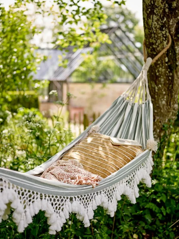 Bloomingville Outdoor>Cruz Hammock, Green Cotton –
