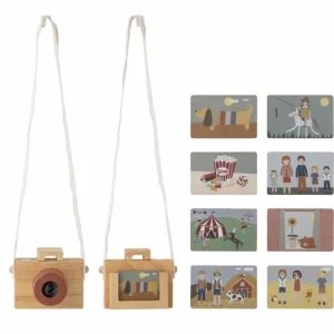 Kids Bloomingville Mini Wooden Toys | Games And Puzzles>Dalton Toy Camera, Nature – Bloomingville