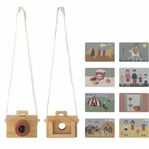 Kids Bloomingville Mini Wooden Toys | Games And Puzzles>Dalton Toy Camera, Nature – Bloomingville
