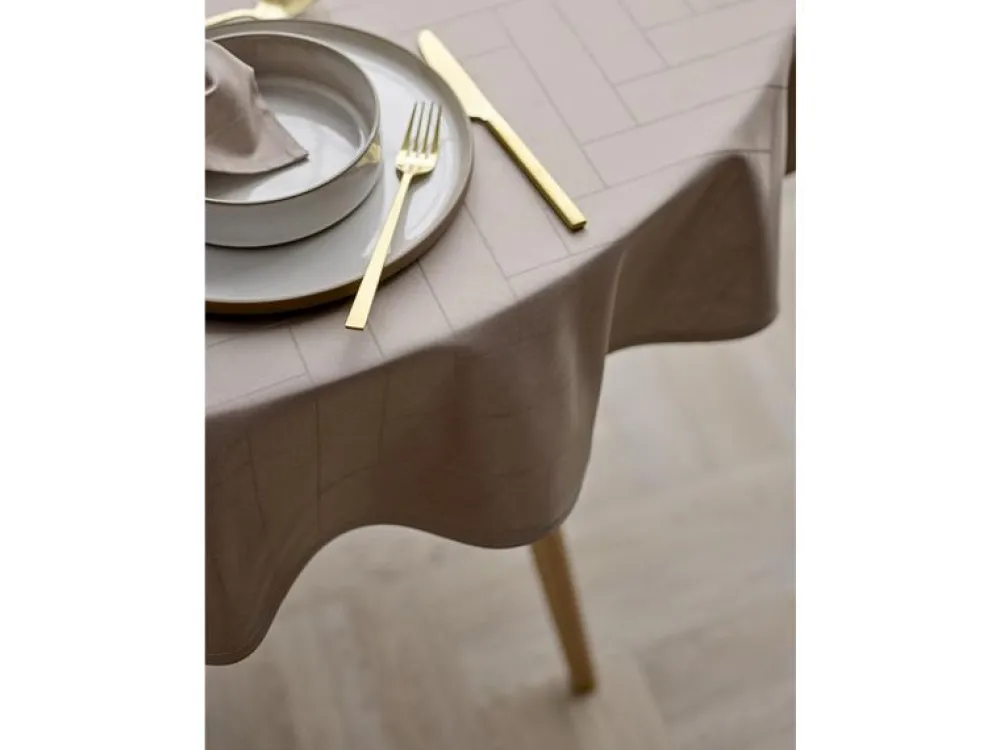 damask_tablecloth_taupe___1.webp Södahl Textiles | Kitchen>Damask tablecloth Taupe, 160 cm –