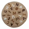 Kids Bloomingville Mini Rugs And Playmats>Dinne Rug ABC, Brown, Jute –
